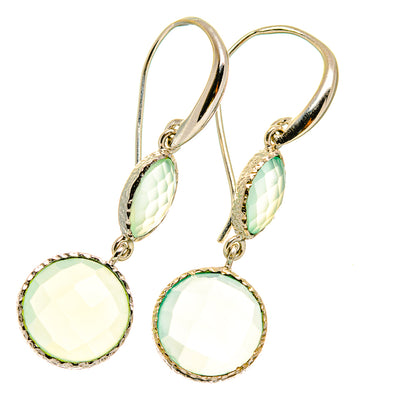Aqua Chalcedony Earrings handcrafted by Ana Silver Co - EARR417872