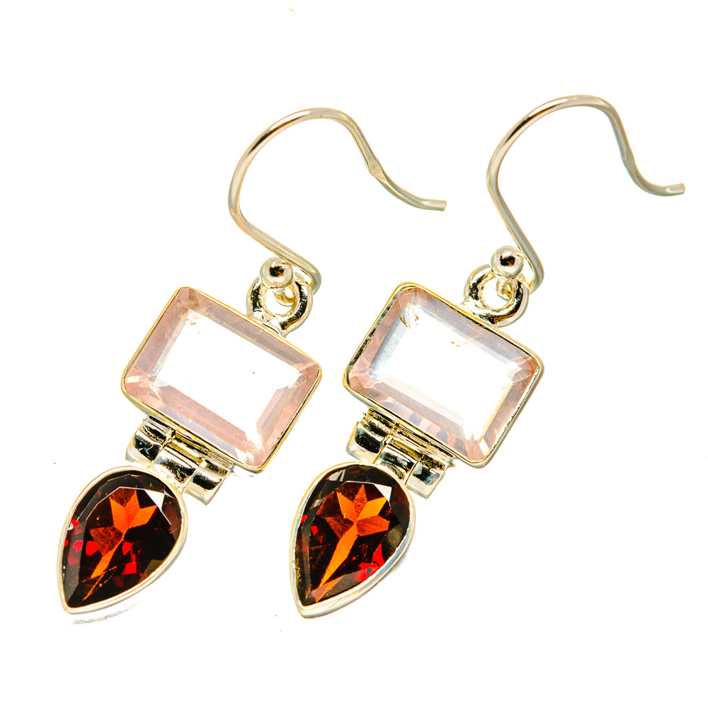Rose Quartz Earrings handcrafted by Ana Silver Co - EARR417883