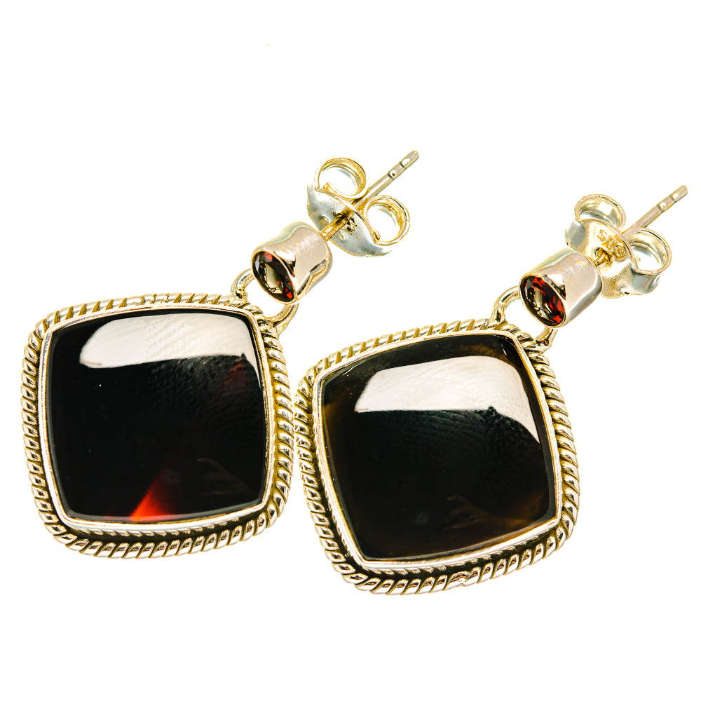 Black Onyx Earrings handcrafted by Ana Silver Co - EARR417910