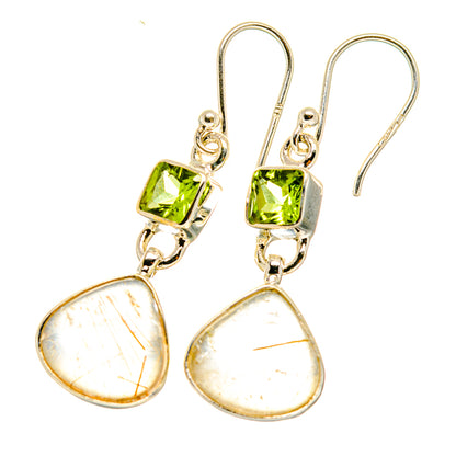 Rutilated Quartz Earrings handcrafted by Ana Silver Co - EARR417919