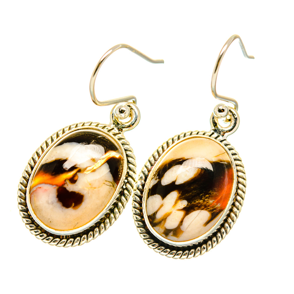 Peanut Wood Jasper Earrings handcrafted by Ana Silver Co - EARR417931