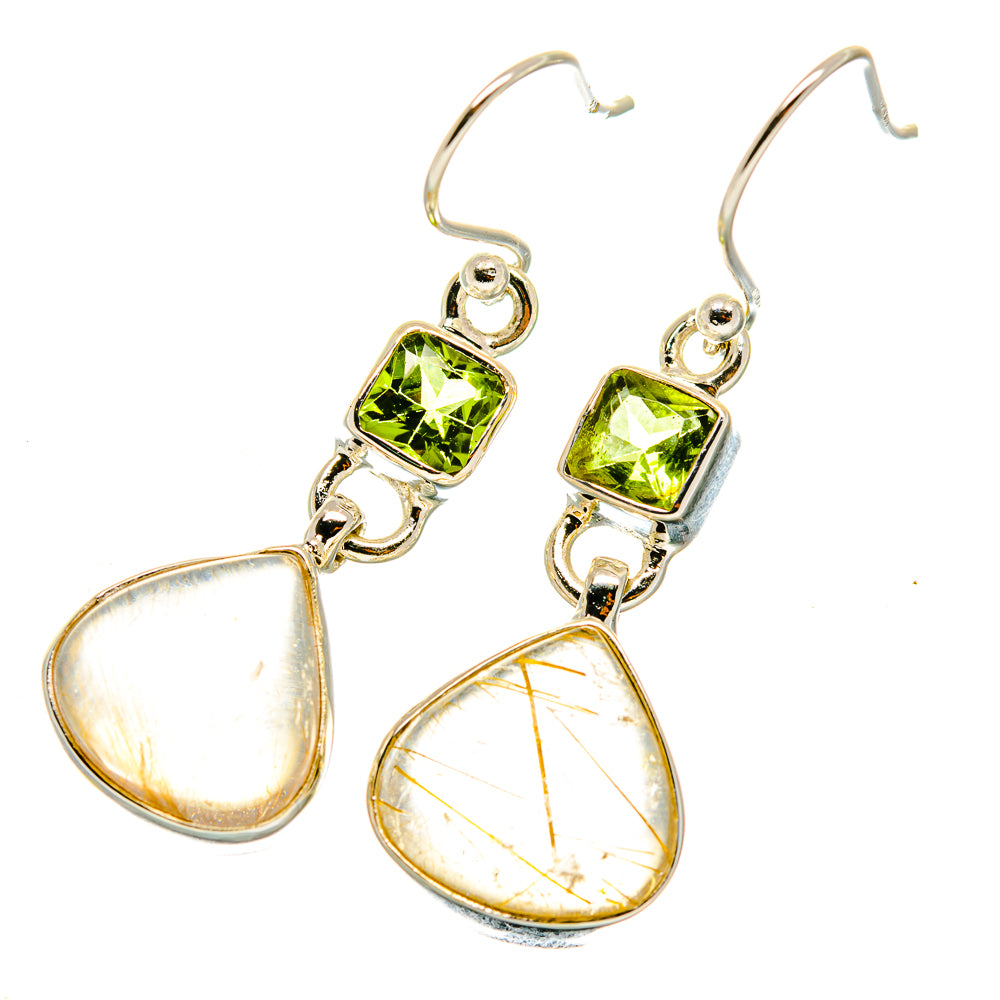 Rutilated Quartz Earrings handcrafted by Ana Silver Co - EARR417951