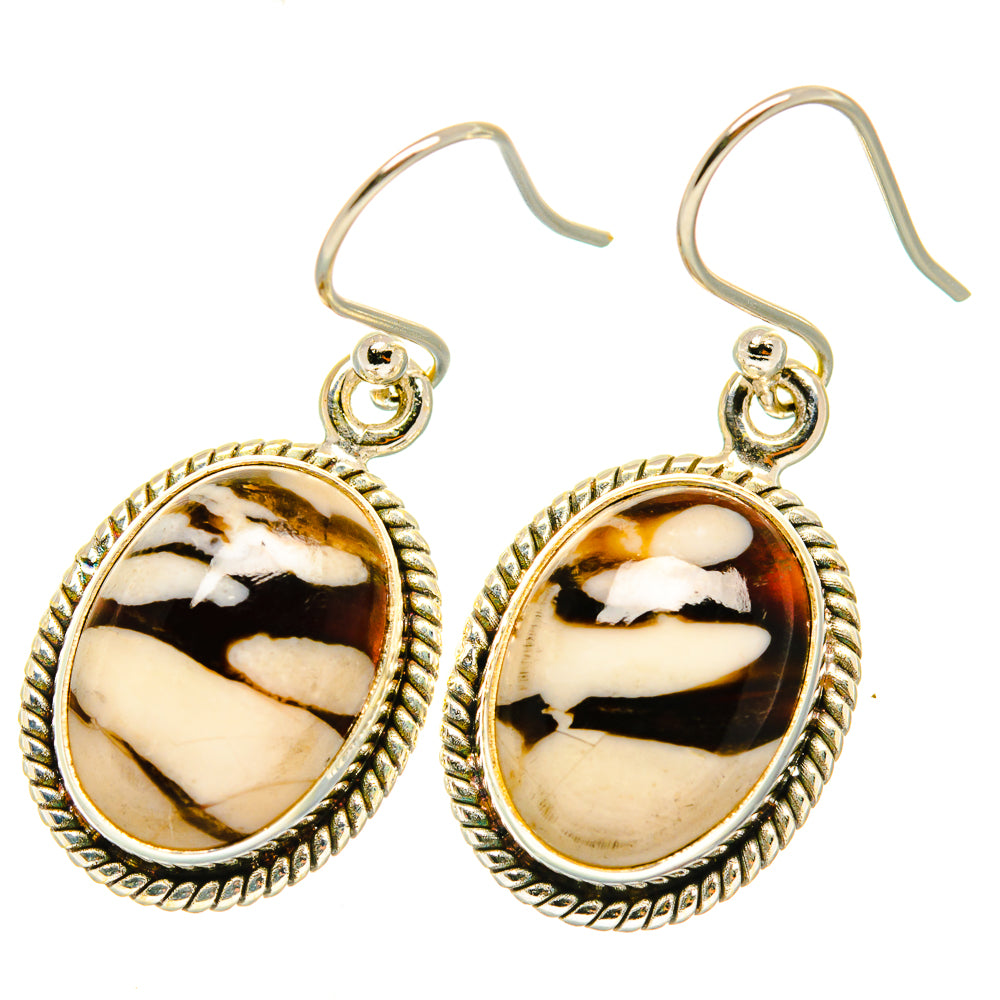 Peanut Wood Jasper Earrings handcrafted by Ana Silver Co - EARR417964