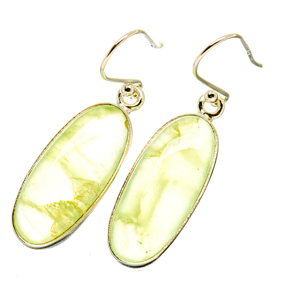 Prehnite Earrings handcrafted by Ana Silver Co - EARR417983