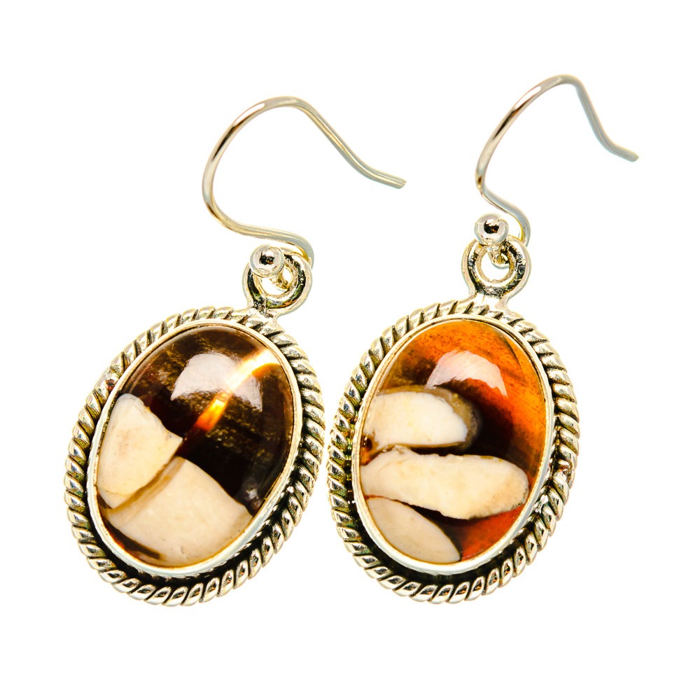 Peanut Wood Jasper Earrings handcrafted by Ana Silver Co - EARR417990