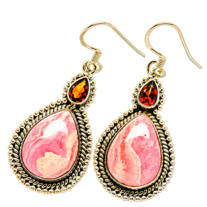 Rhodochrosite Earrings handcrafted by Ana Silver Co - EARR417996