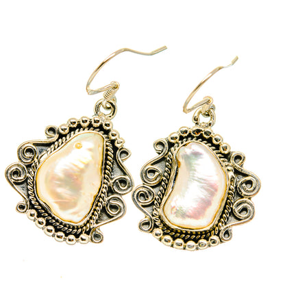 Mother Of Pearl Earrings handcrafted by Ana Silver Co - EARR418007