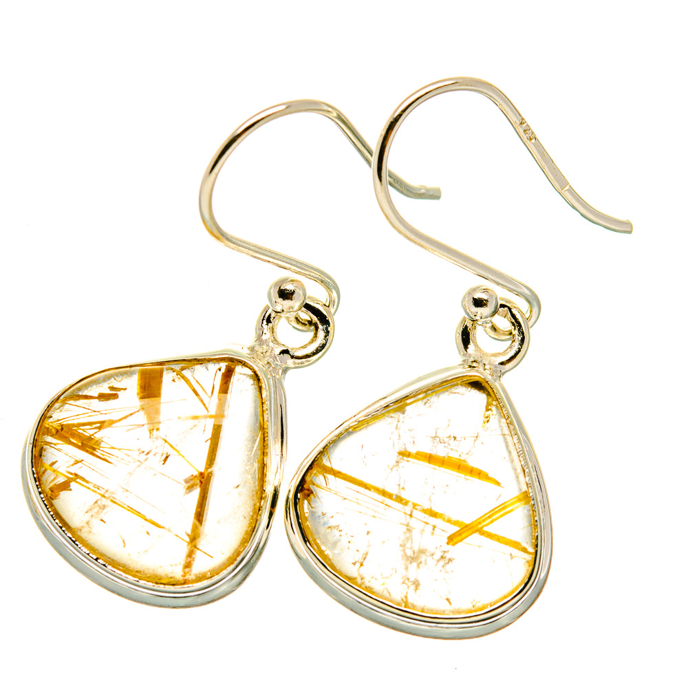 Rutilated Quartz Earrings handcrafted by Ana Silver Co - EARR418023