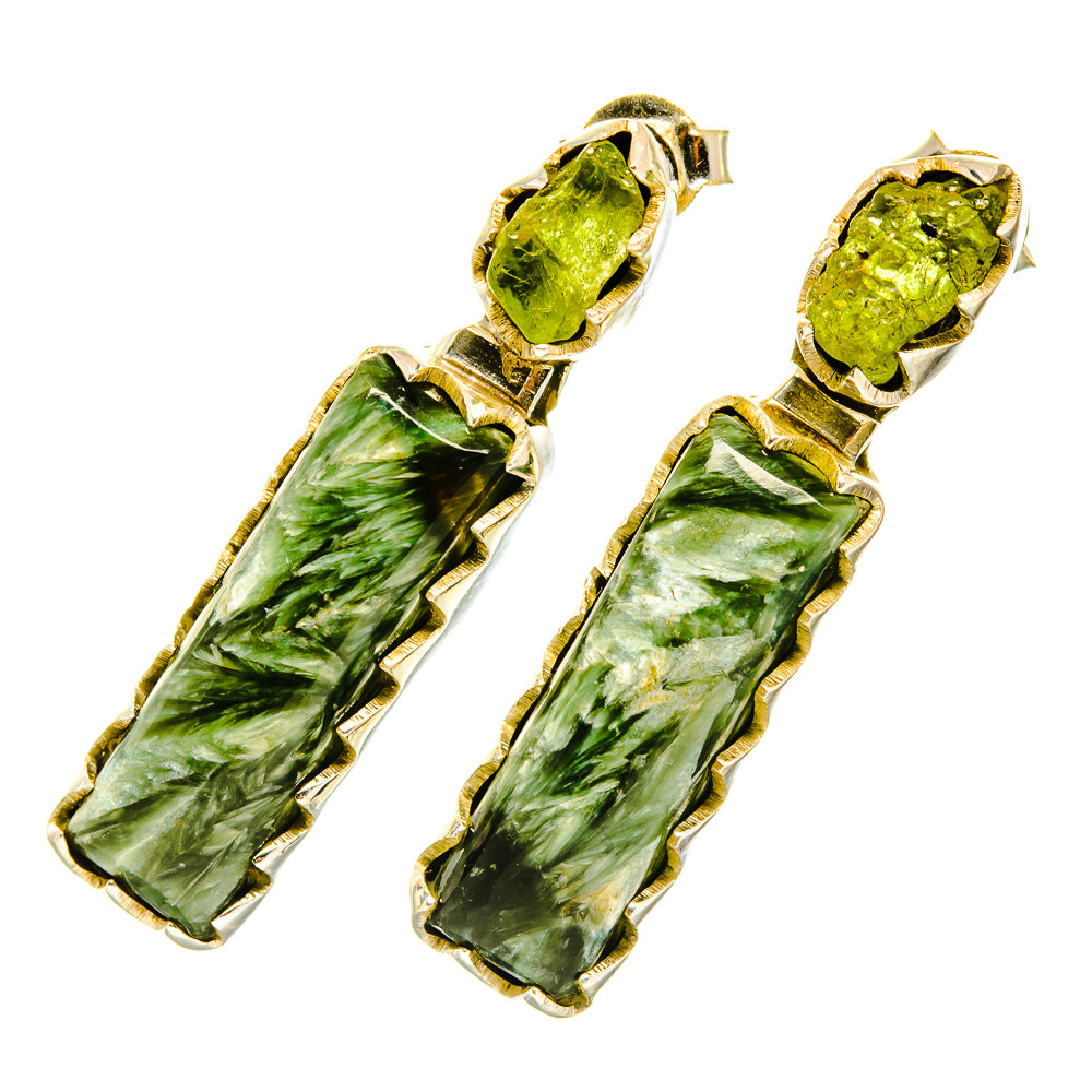 Seraphinite Earrings handcrafted by Ana Silver Co - EARR418027