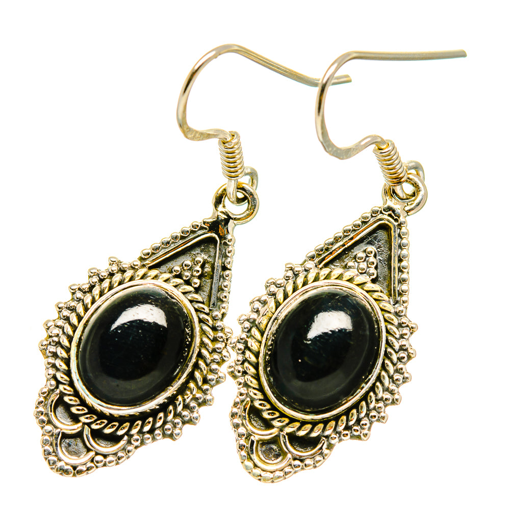 Black Onyx Earrings handcrafted by Ana Silver Co - EARR418047