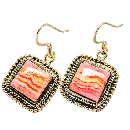 Rhodochrosite Earrings handcrafted by Ana Silver Co - EARR418075