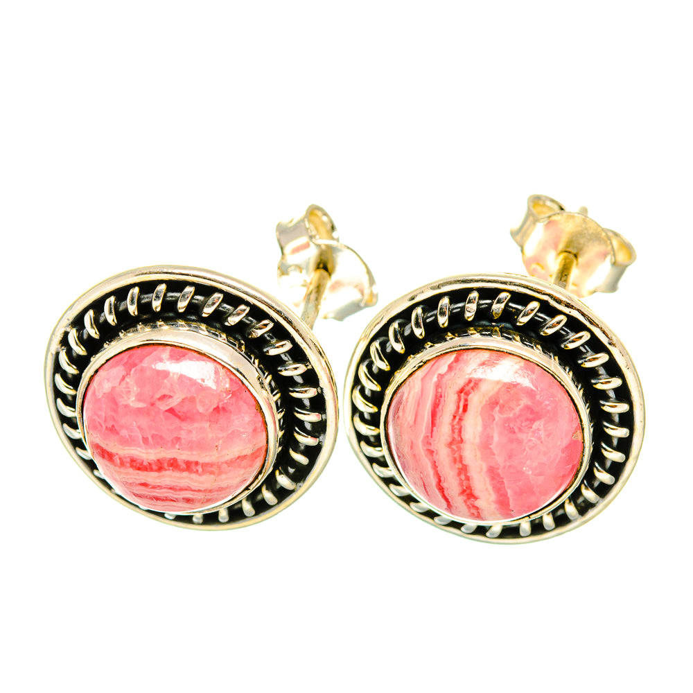 Rhodochrosite Earrings handcrafted by Ana Silver Co - EARR418077