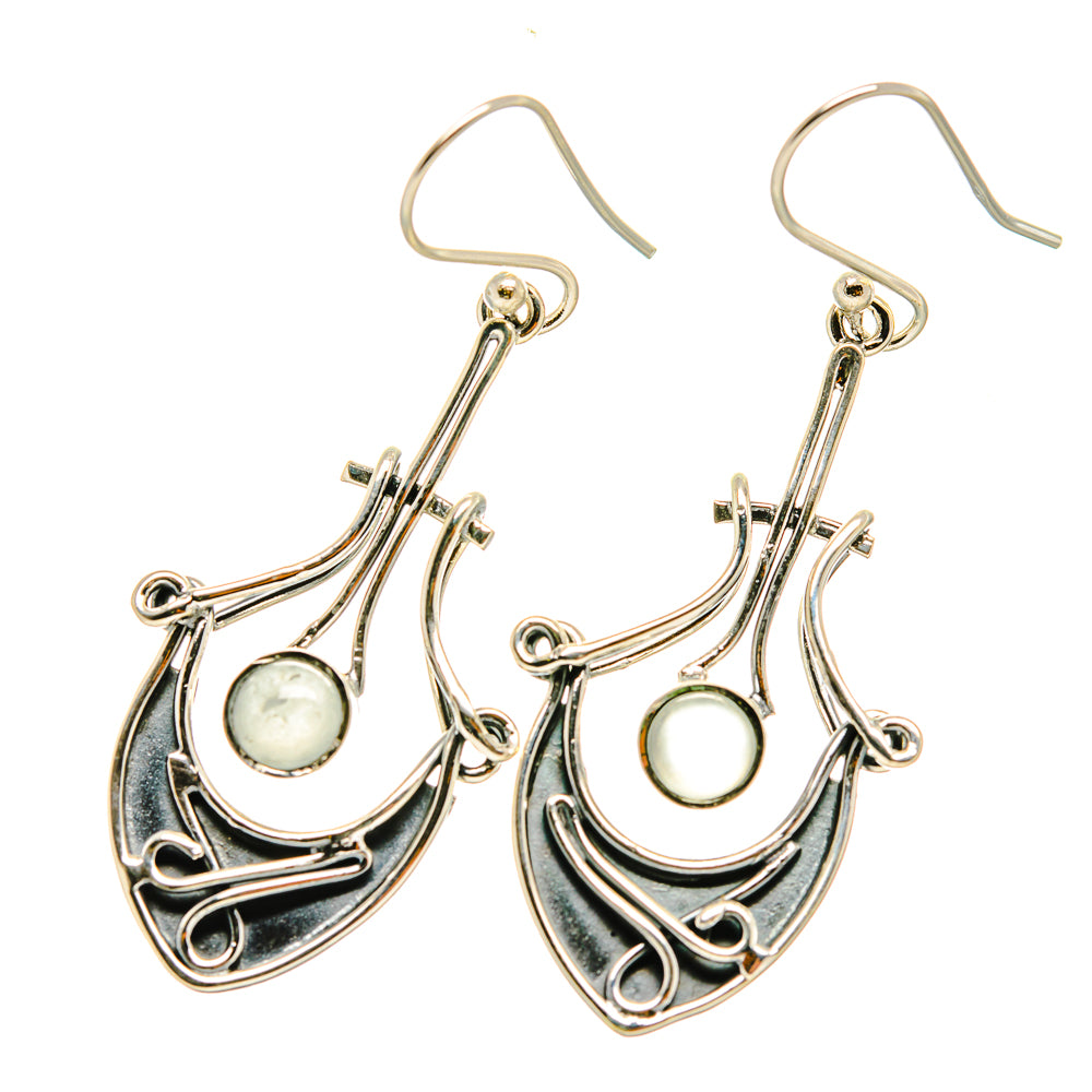 Rainbow Moonstone Earrings handcrafted by Ana Silver Co - EARR418092