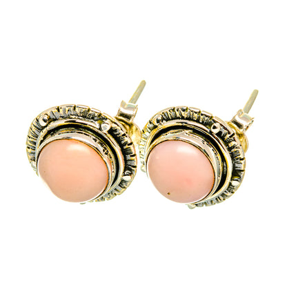 Pink Opal Earrings handcrafted by Ana Silver Co - EARR418101