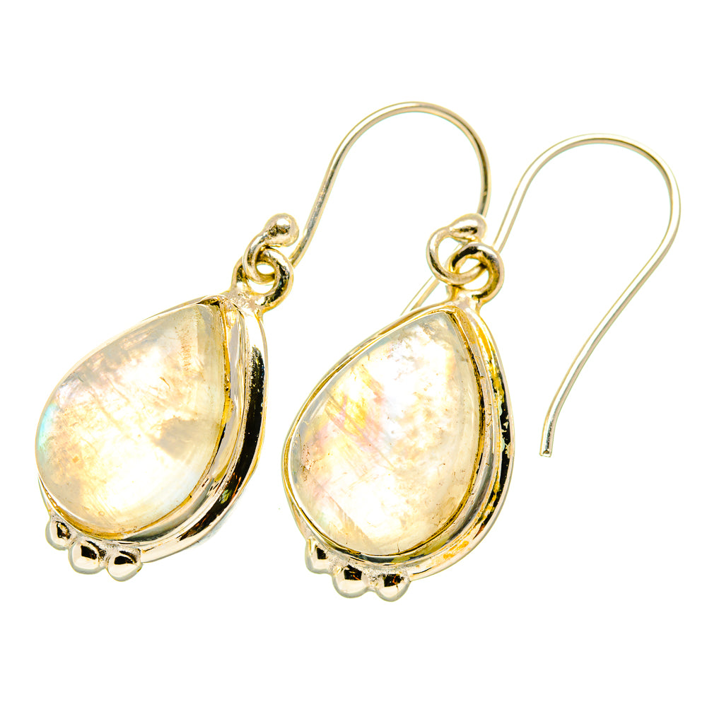 Rainbow Moonstone Earrings handcrafted by Ana Silver Co - EARR418103