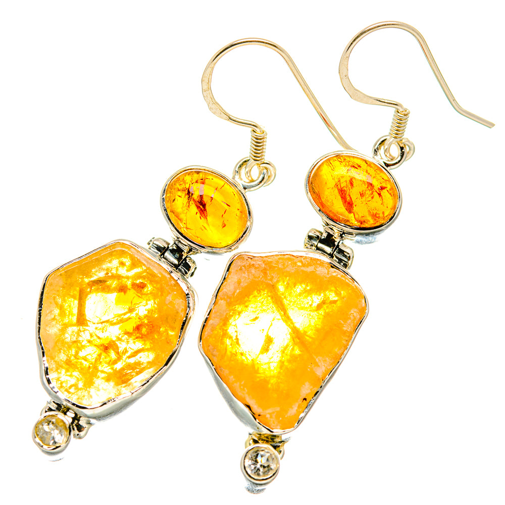 Citrine Earrings handcrafted by Ana Silver Co - EARR418104