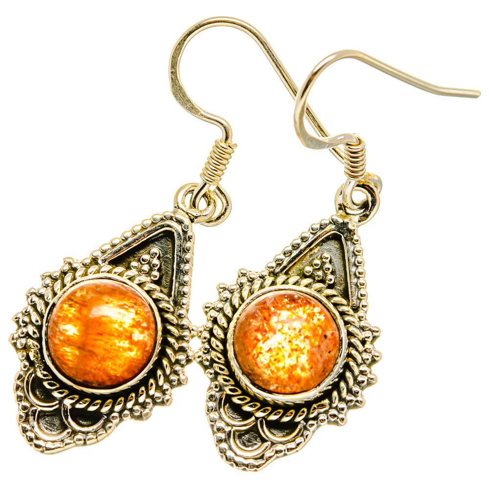 Sunstone Earrings handcrafted by Ana Silver Co - EARR418110