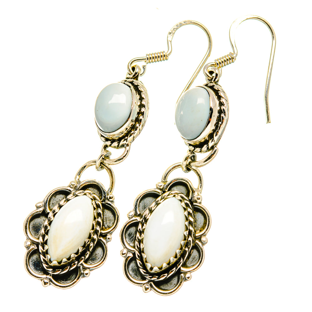 Owyhee Opal, Moonstone Earrings handcrafted by Ana Silver Co - EARR418115
