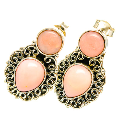 Pink Opal Earrings handcrafted by Ana Silver Co - EARR418124