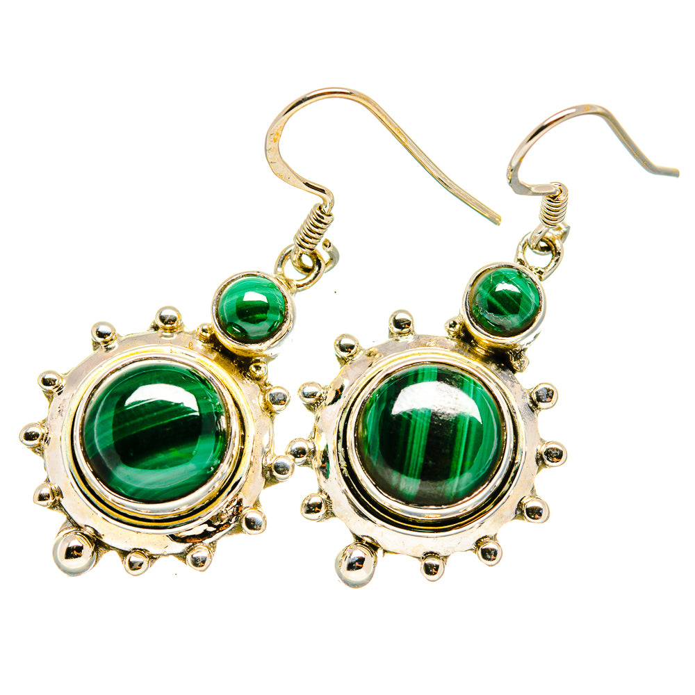 Malachite Earrings handcrafted by Ana Silver Co - EARR418136