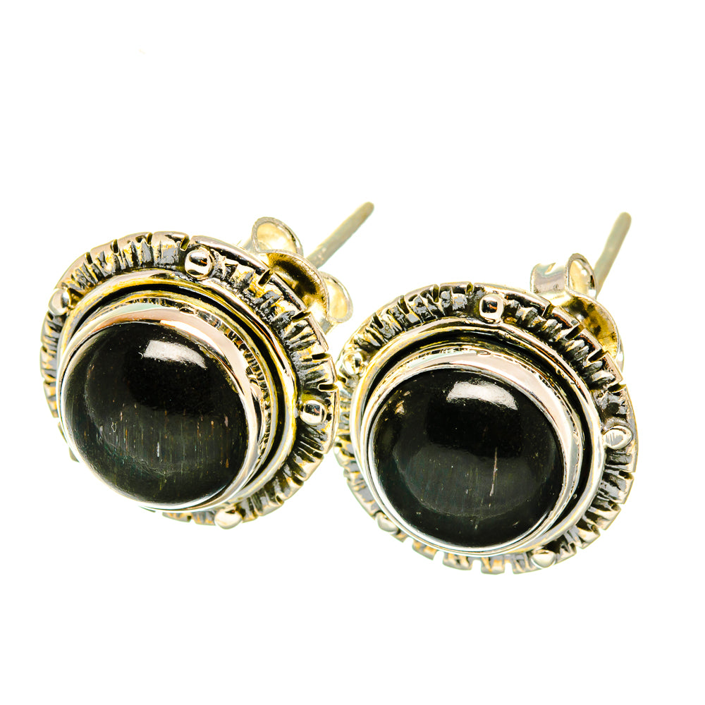 Black Onyx Earrings handcrafted by Ana Silver Co - EARR418151