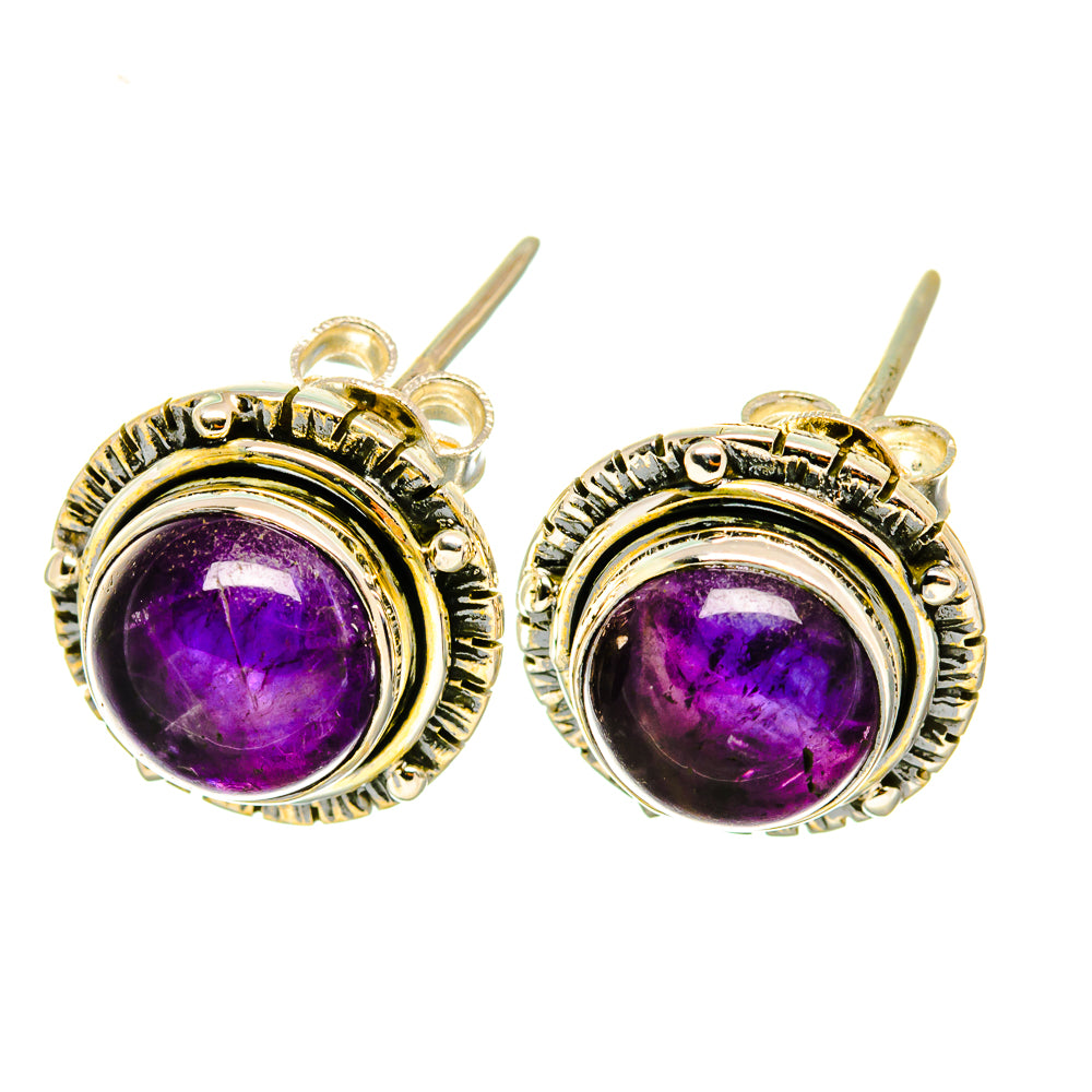 Amethyst Earrings handcrafted by Ana Silver Co - EARR418158