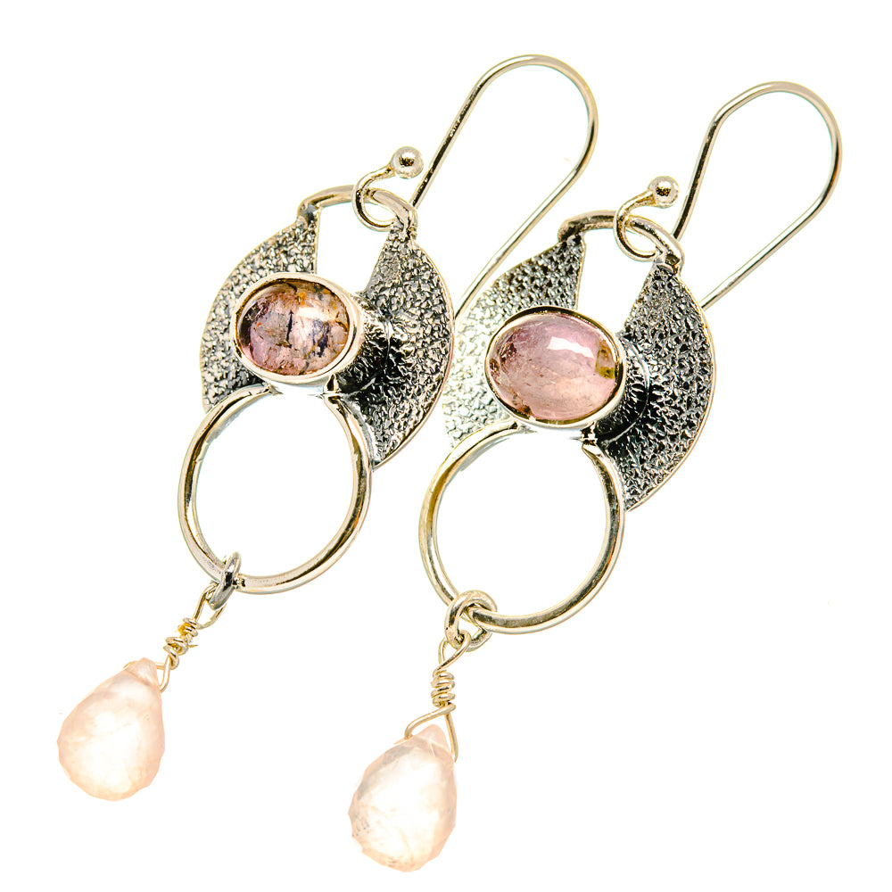 Rose Quartz Earrings handcrafted by Ana Silver Co - EARR418160
