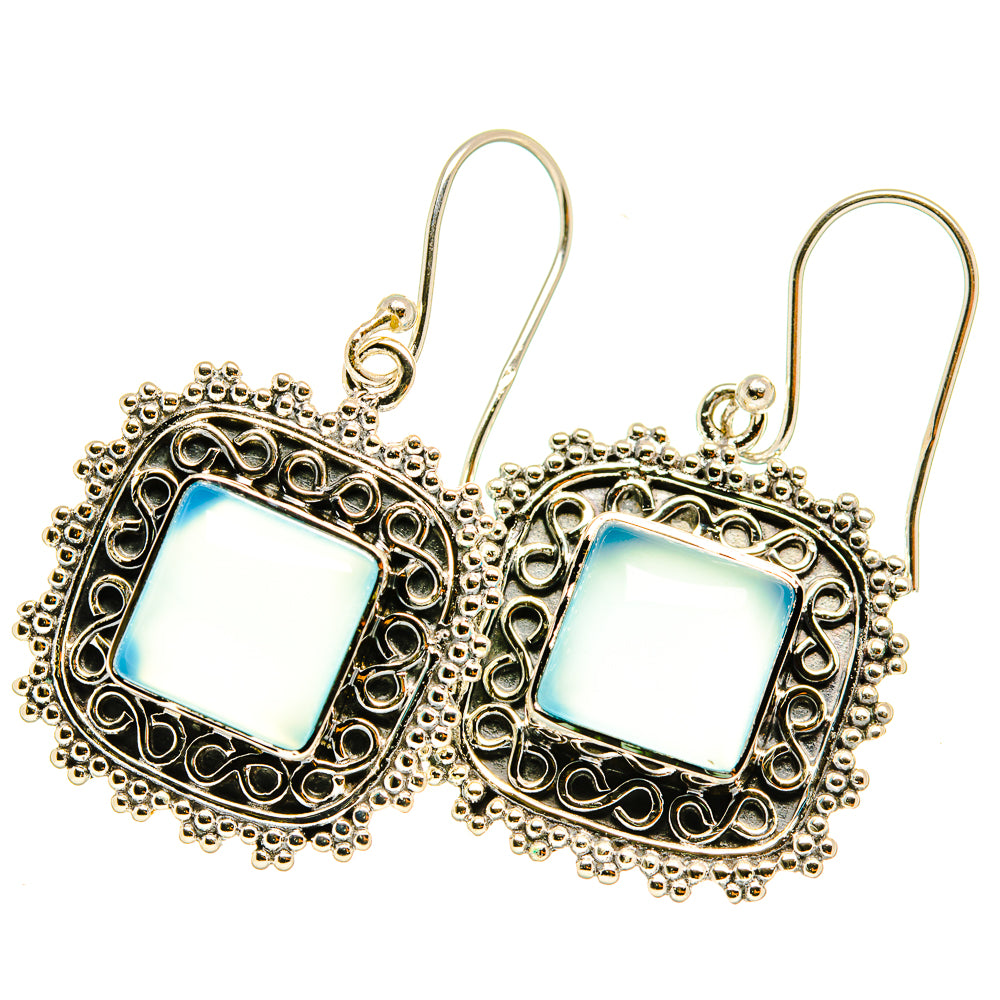 Aqua Chalcedony Earrings handcrafted by Ana Silver Co - EARR418165