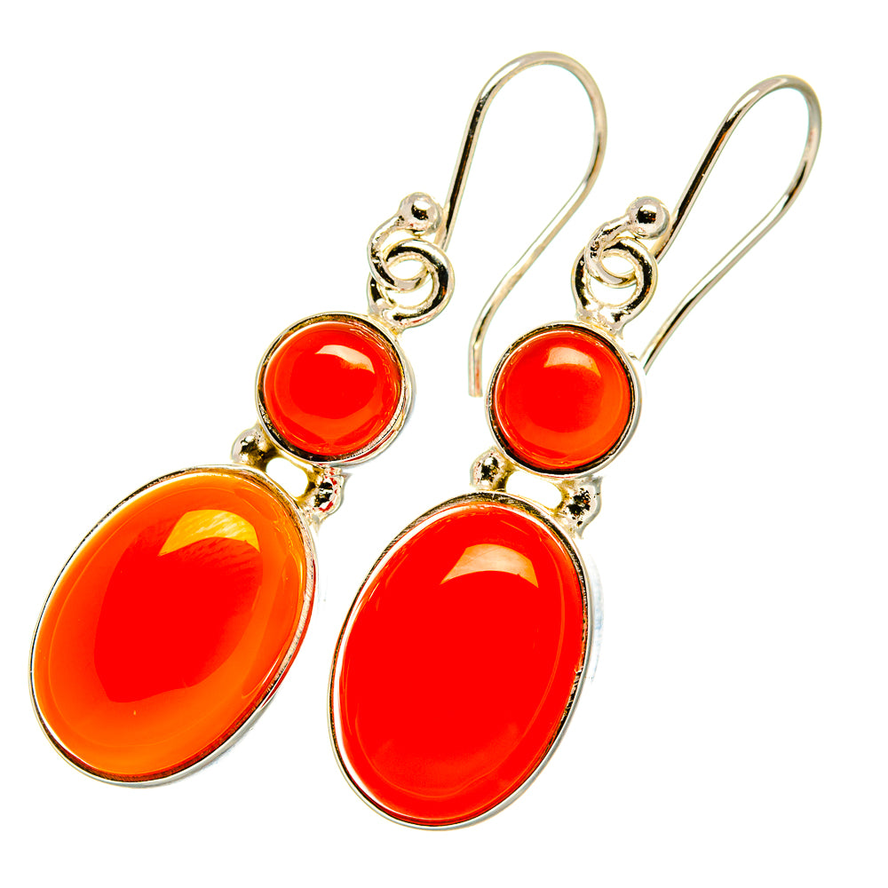 Carnelian Earrings handcrafted by Ana Silver Co - EARR418166