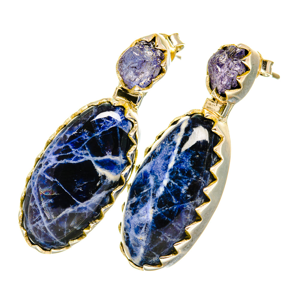 Sodalite Earrings handcrafted by Ana Silver Co - EARR418175