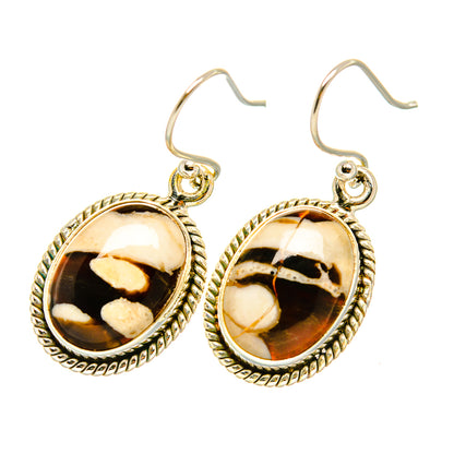 Peanut Wood Jasper Earrings handcrafted by Ana Silver Co - EARR418179