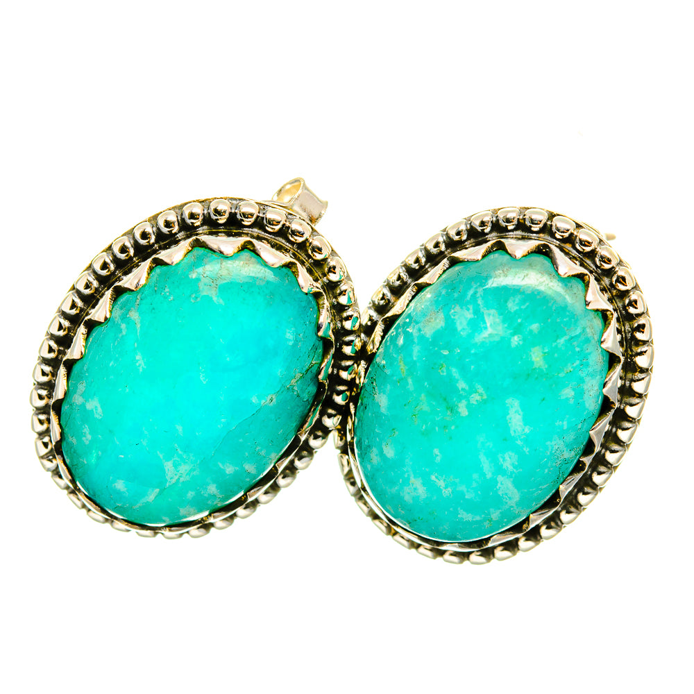 Amazonite Earrings handcrafted by Ana Silver Co - EARR418192