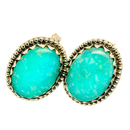Amazonite Earrings handcrafted by Ana Silver Co - EARR418192
