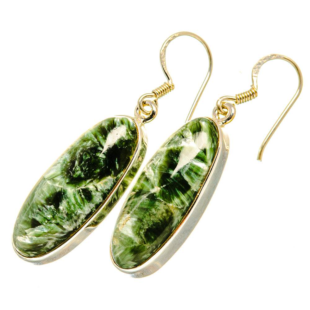 Seraphinite Earrings handcrafted by Ana Silver Co - EARR418193