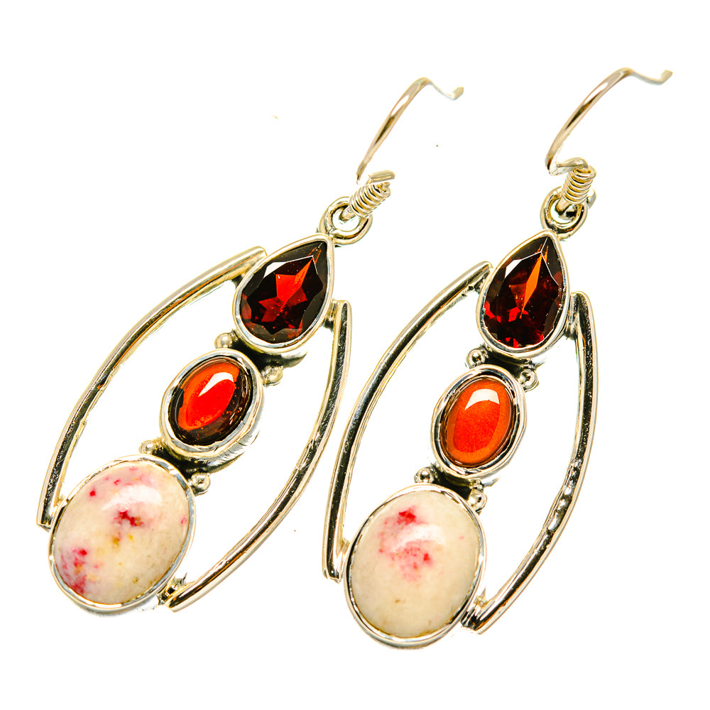 Thulite Earrings handcrafted by Ana Silver Co - EARR418206