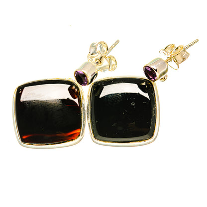 Black Onyx Earrings handcrafted by Ana Silver Co - EARR418215
