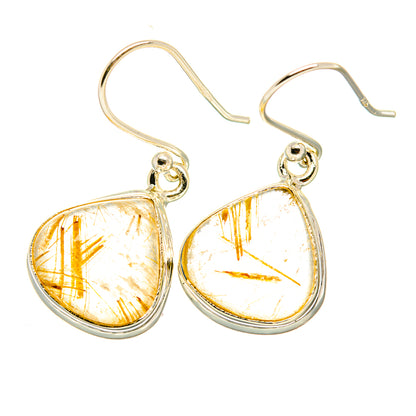 Rutilated Quartz Earrings handcrafted by Ana Silver Co - EARR418216