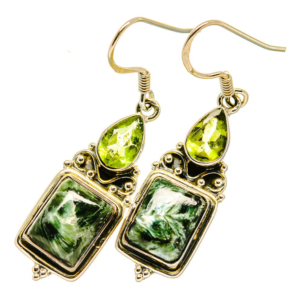 Seraphinite Earrings handcrafted by Ana Silver Co - EARR418224