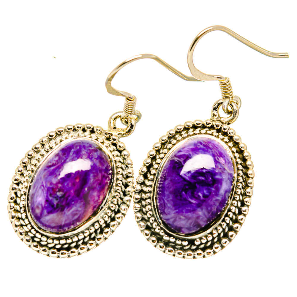 Charoite Earrings handcrafted by Ana Silver Co - EARR418226