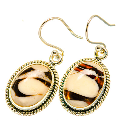 Peanut Wood Jasper Earrings handcrafted by Ana Silver Co - EARR418233