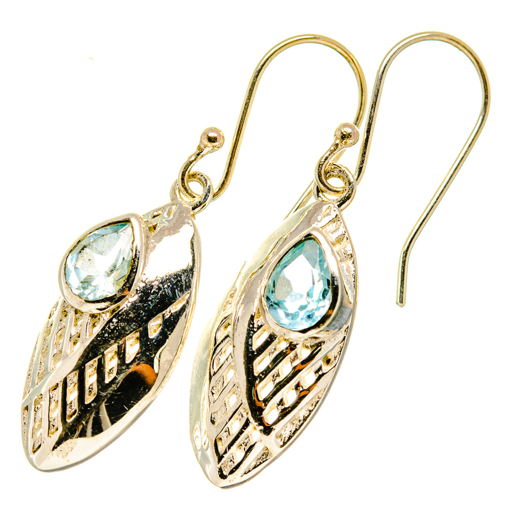 Blue Topaz Earrings handcrafted by Ana Silver Co - EARR418235