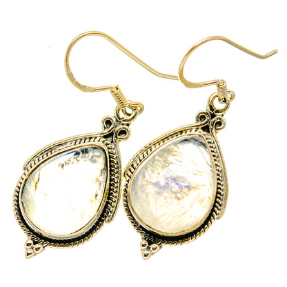 Rainbow Moonstone Earrings handcrafted by Ana Silver Co - EARR418239