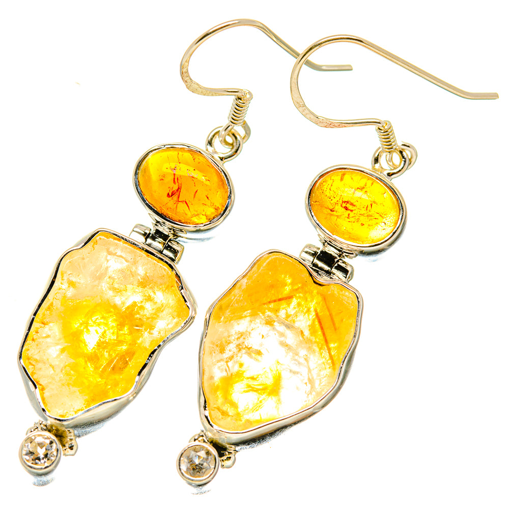 Citrine Earrings handcrafted by Ana Silver Co - EARR418253