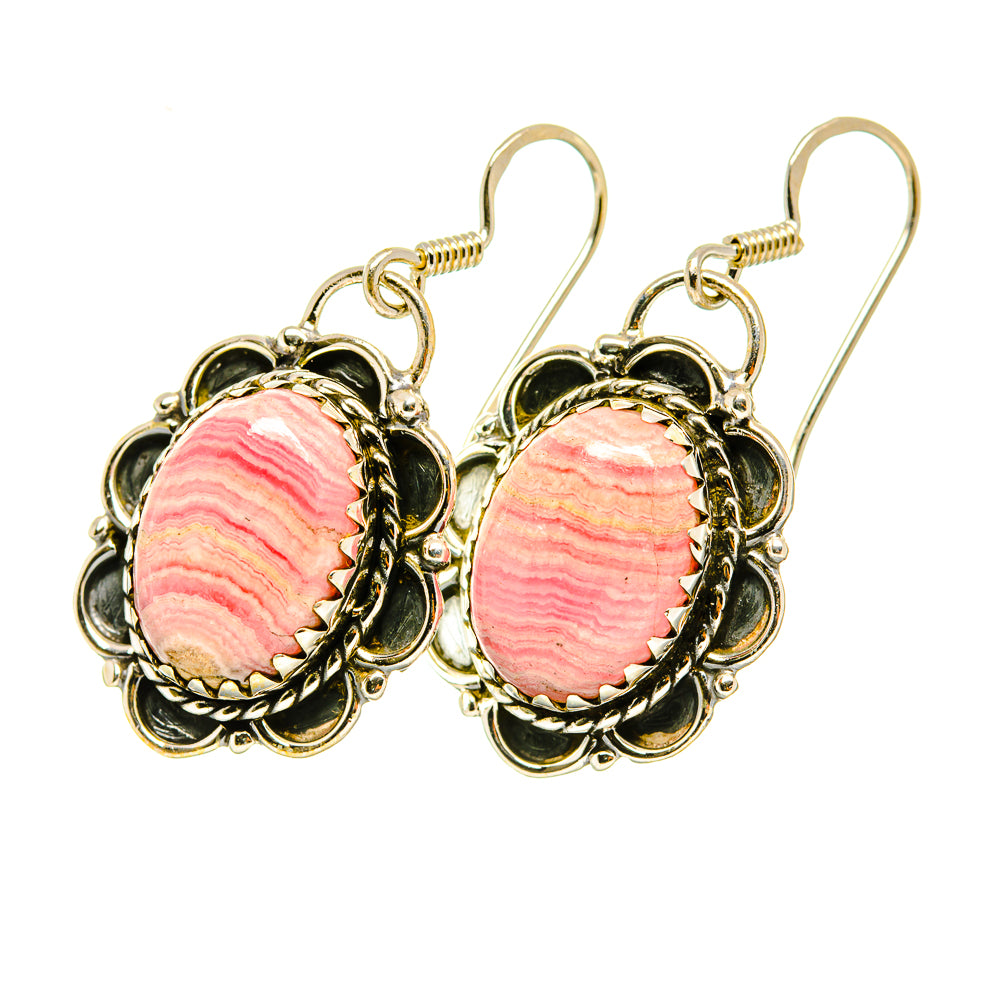 Rhodochrosite Earrings handcrafted by Ana Silver Co - EARR418256