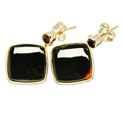 Black Onyx Earrings handcrafted by Ana Silver Co - EARR418260