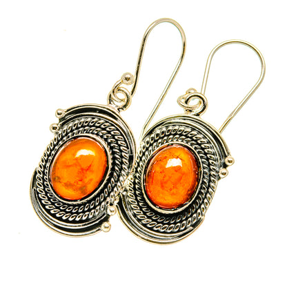 Sunstone Earrings handcrafted by Ana Silver Co - EARR418266