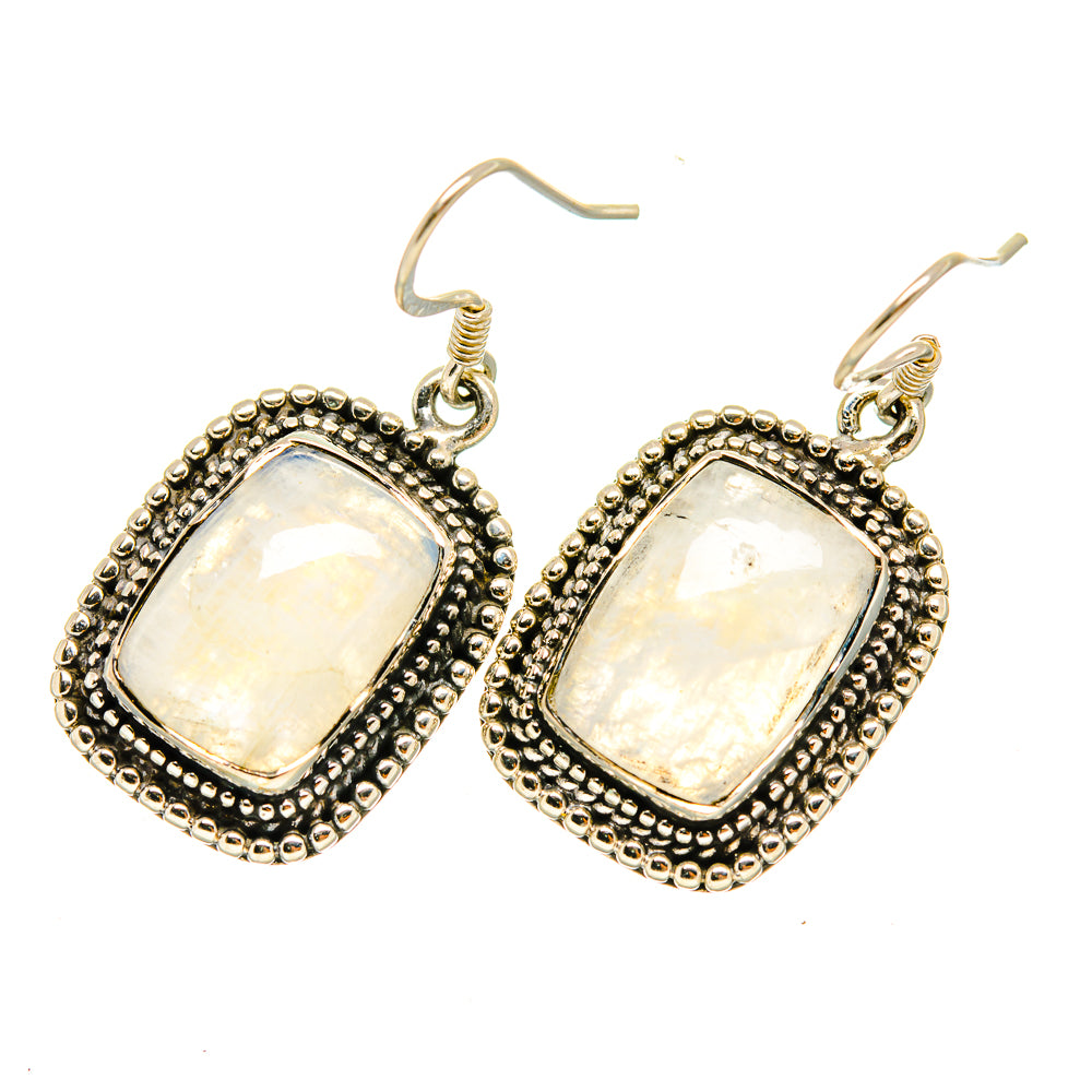 Rainbow Moonstone Earrings handcrafted by Ana Silver Co - EARR418292