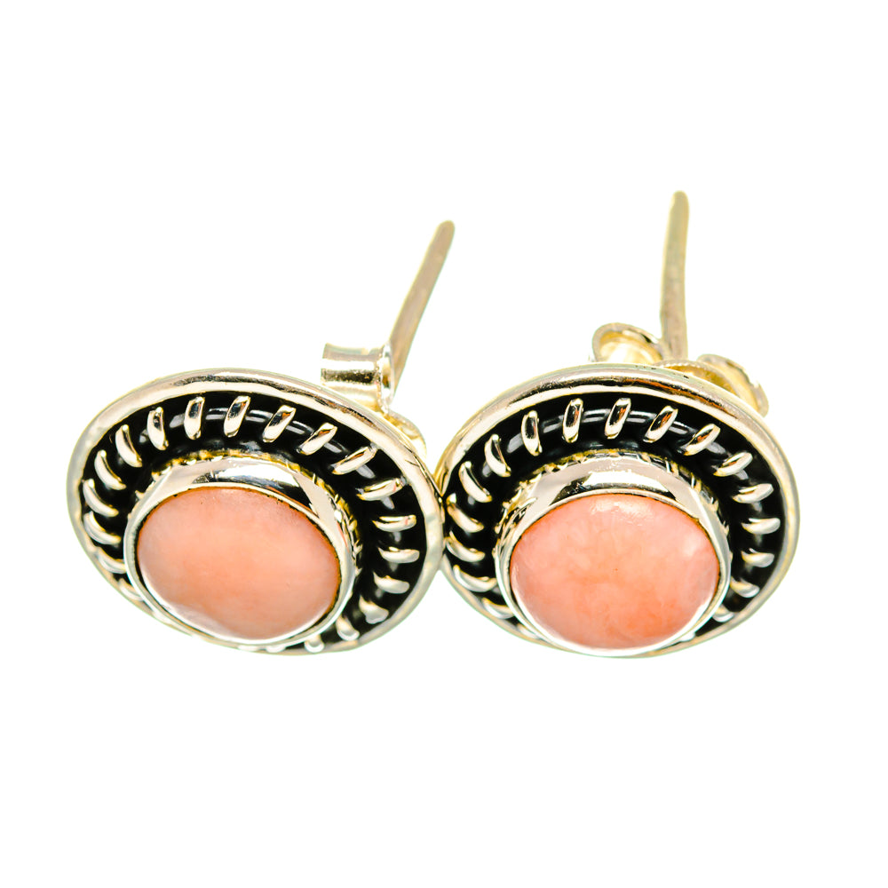 Pink Opal Earrings handcrafted by Ana Silver Co - EARR418296