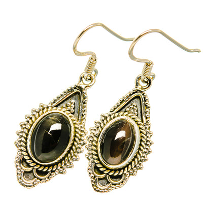 Black Onyx Earrings handcrafted by Ana Silver Co - EARR418300