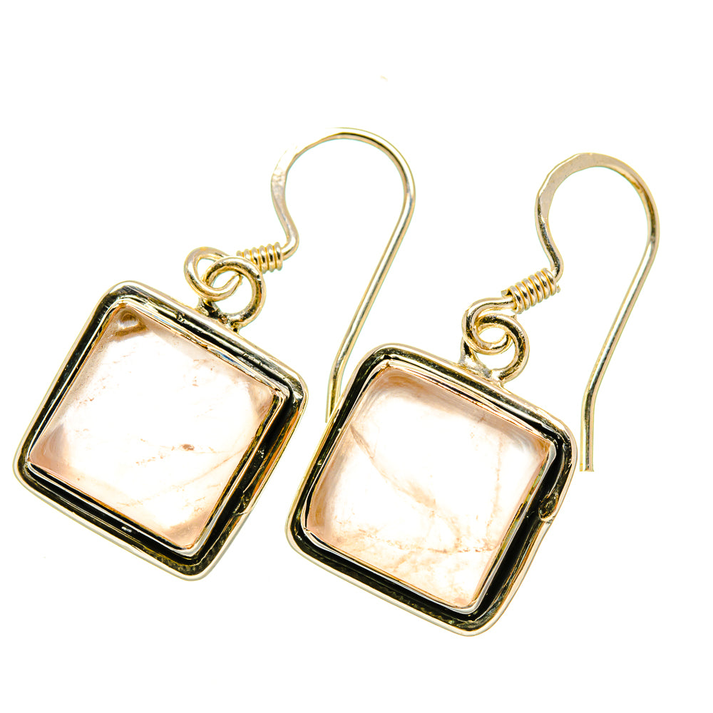 Rose Quartz Earrings handcrafted by Ana Silver Co - EARR418301